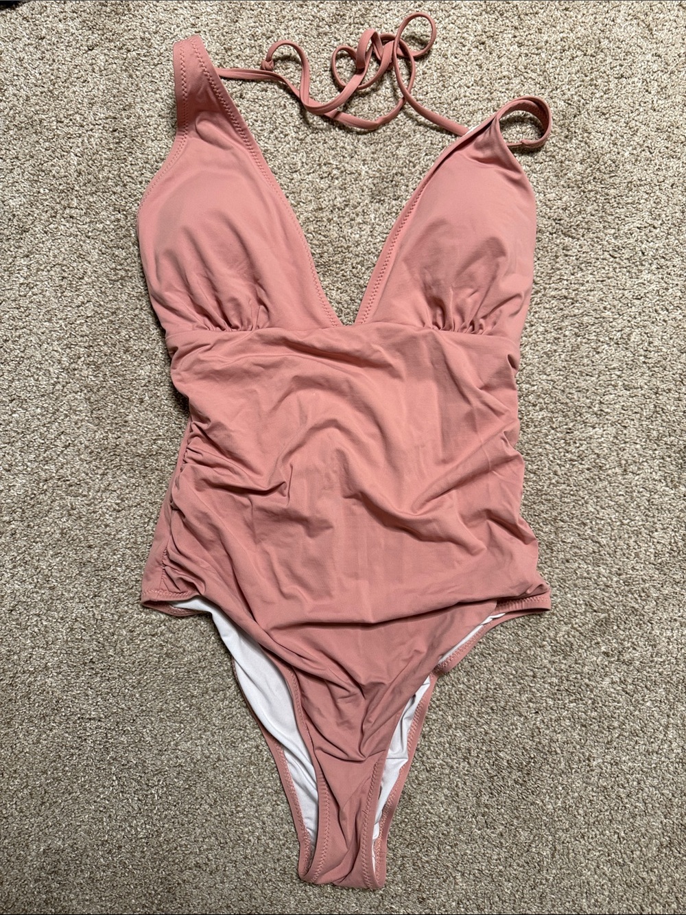 Cupshe Mauve Pink One-Piece Swimsuit